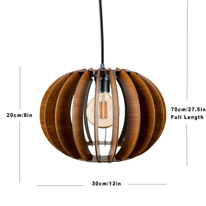 Dekavize Küre Sarkıt 30 cm Ceviz